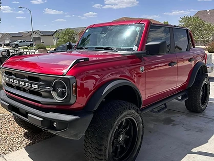 Bronco SUV cleaned and show-ready after a full mobile detail
