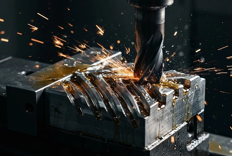 CNC milling in progress