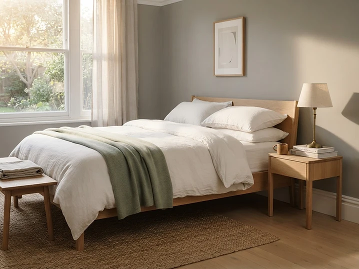 A serene minimalist bedroom restored to order by ZOMA