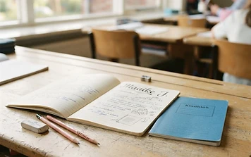 Sala de aula, instruções e linguagem para aprender