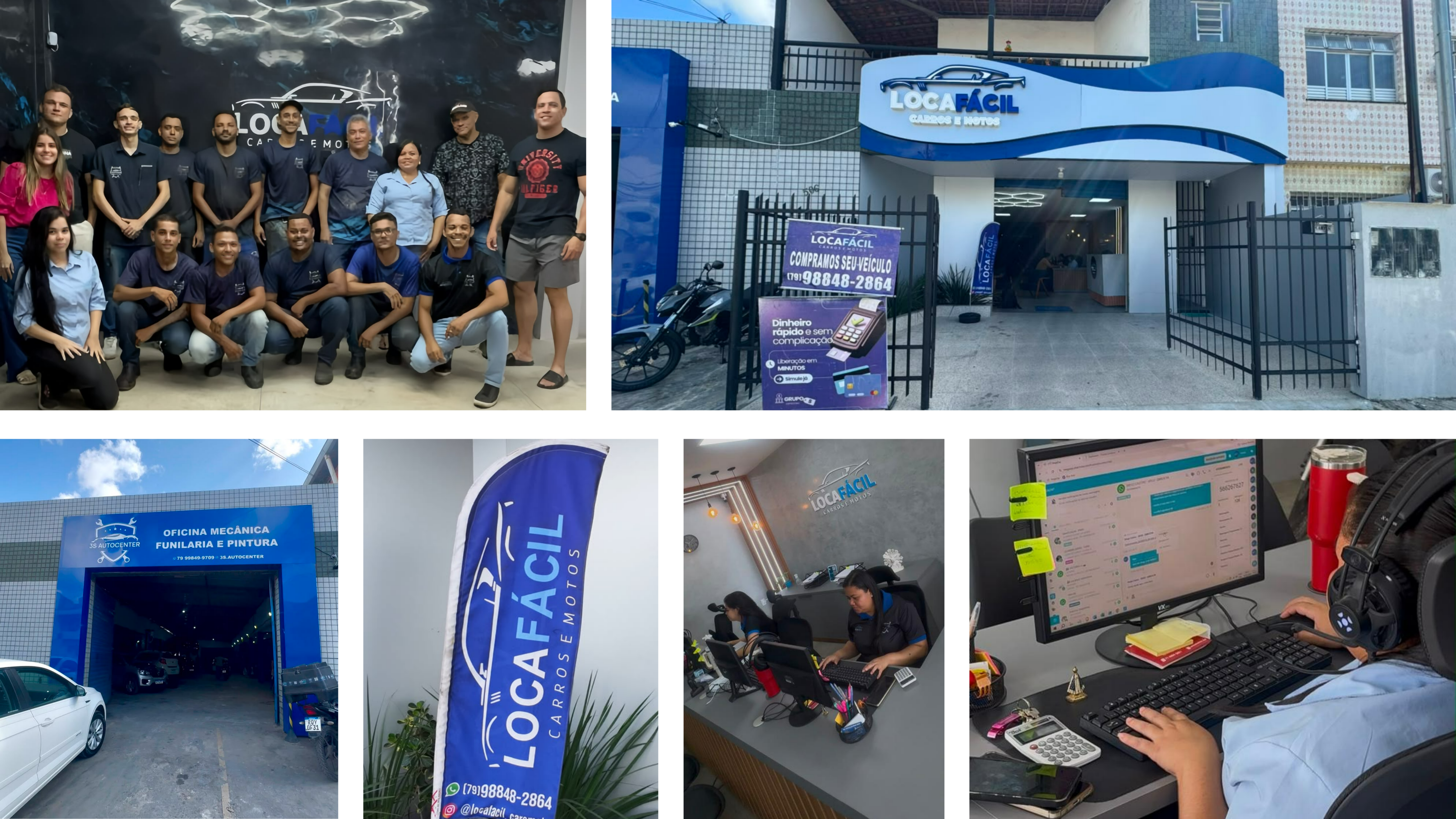 Equipe e estrutura da Locafácil