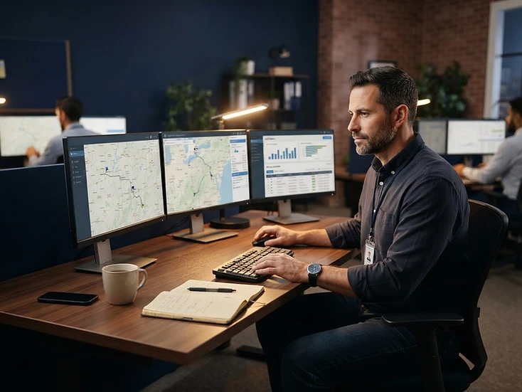 Tycoon Logistic dispatcher managing freight maps and load boards