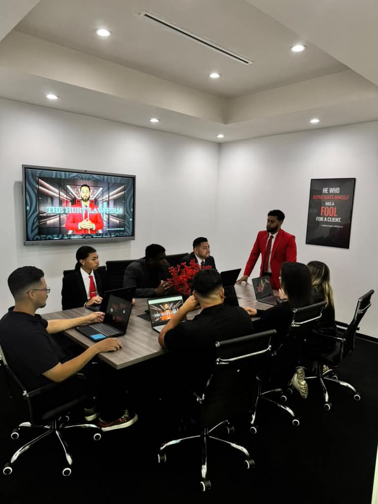 The Hurt Law Firm team in a creative meeting
