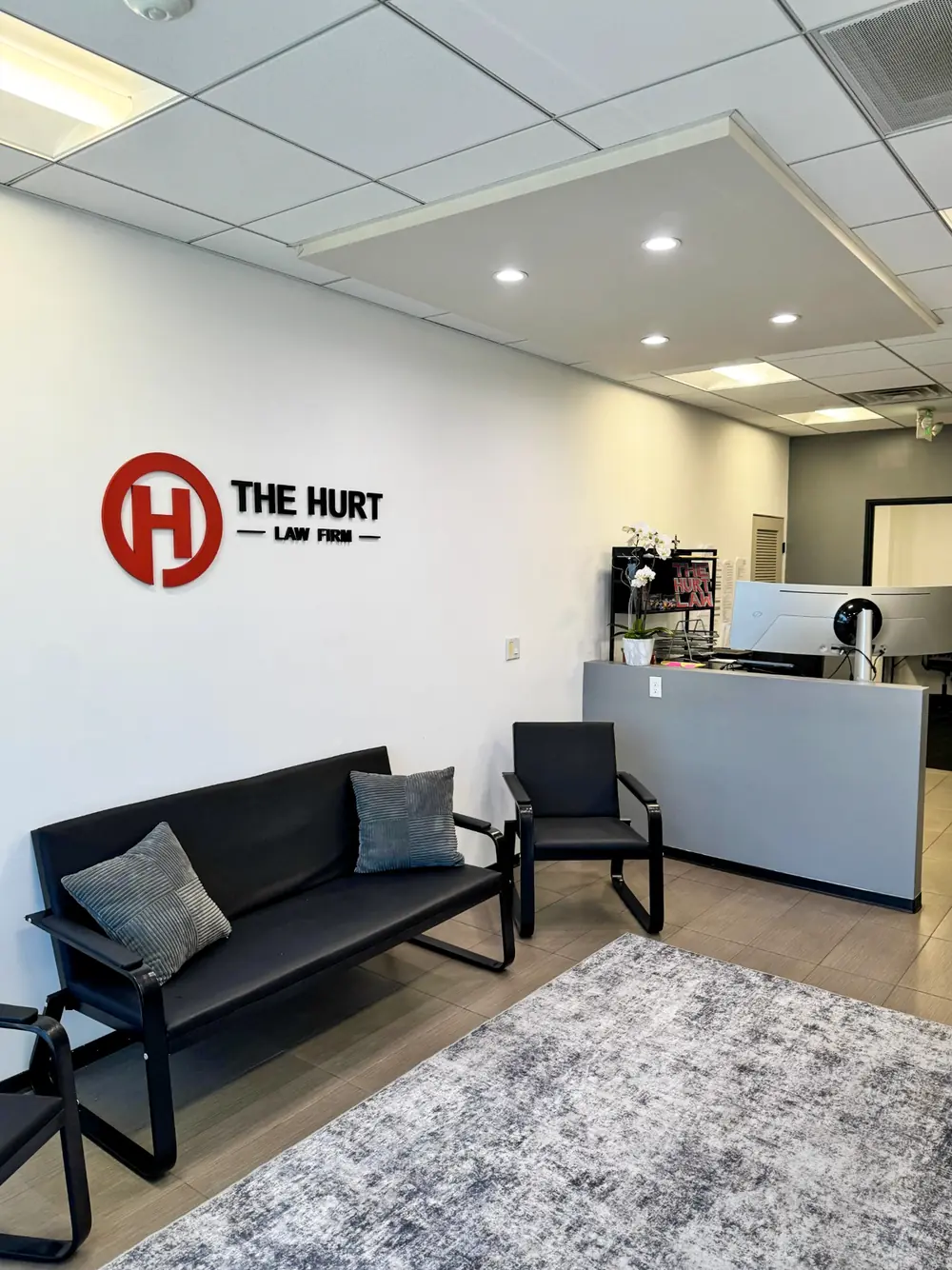 The Hurt Law Firm reception and lobby in downtown Los Angeles