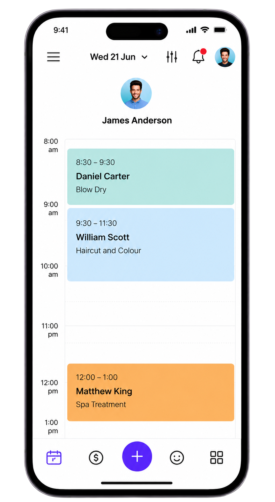 Fiscko app schedule view