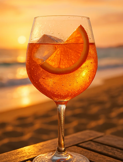 Spritz al tramonto sul mare