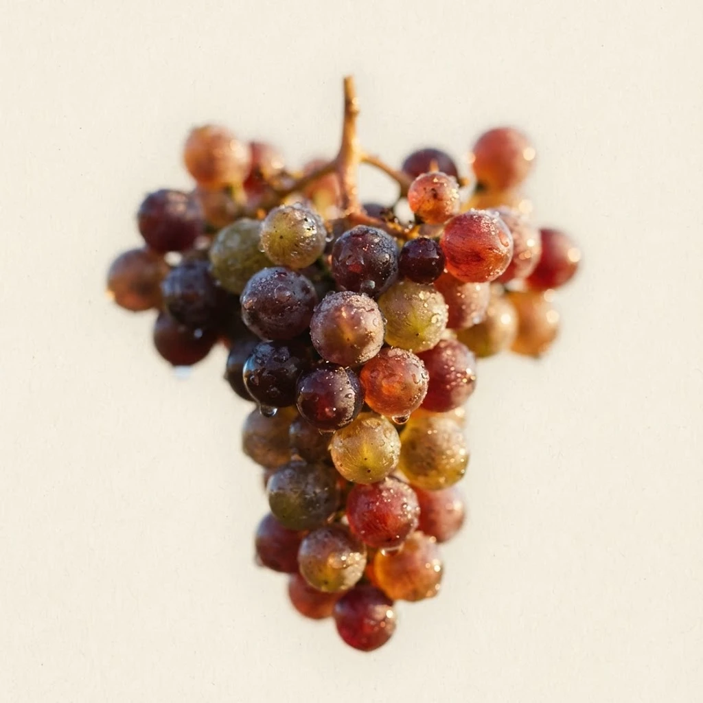 Macro study of a wine grape cluster