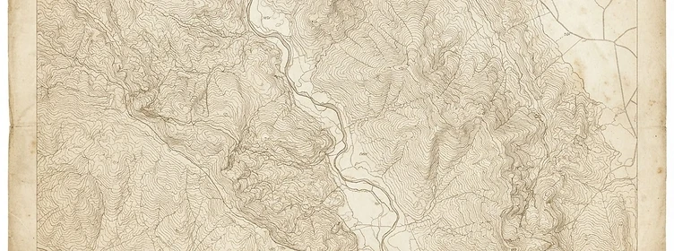 Vintage topographic map of West Coast wine country