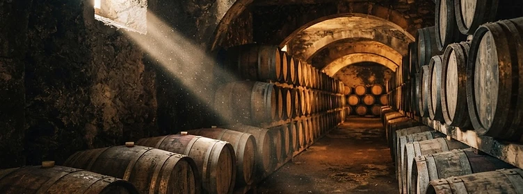 Atmospheric oak barrel cellar