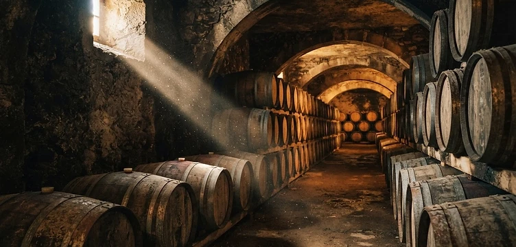 Atmospheric oak barrel cellar