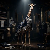 $DIORGIRAFFE in diamond Dior suit