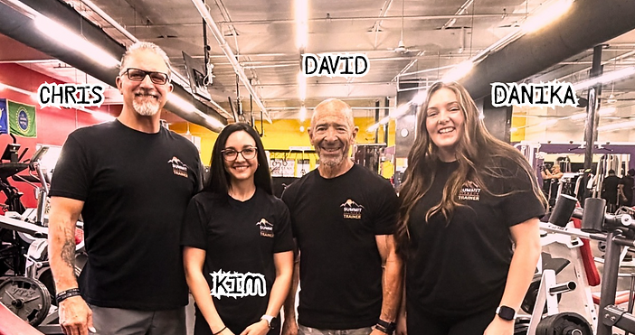 Summit Fitness personal trainers Chris, Kim, David and Danika