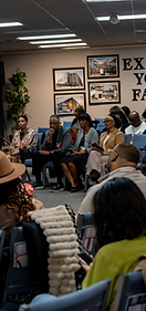 Church congregation gathered in worship