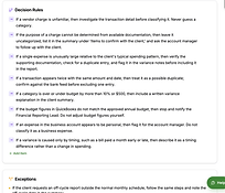 A MindVault SOP showing decision rules and exceptions