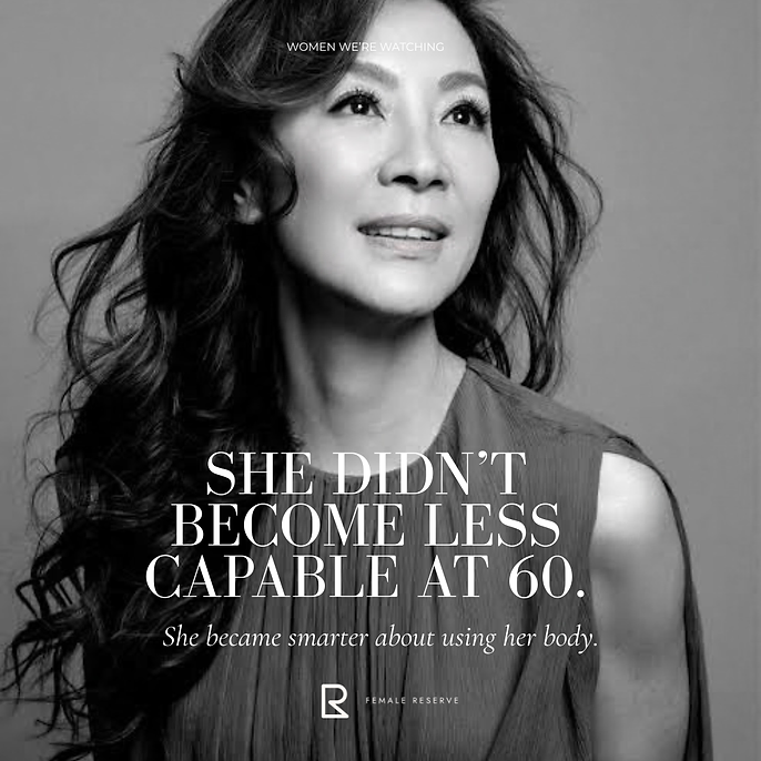 Female Reserve Journal cover — Michelle Yeoh and the Difference Between Youth and Capability
