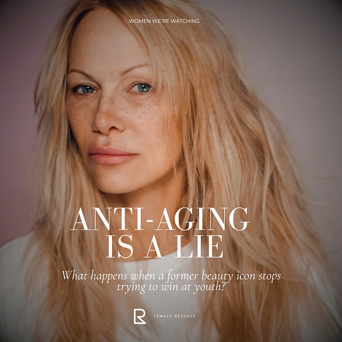 Female Reserve Journal cover — Pamela Anderson and the Freedom of Not Fighting Your Face
