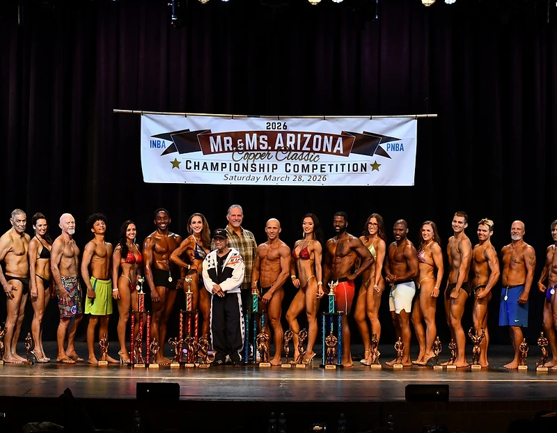 2026 Copper Classic competitors group photo on stage