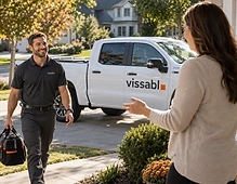 A local business owner greeting a neighbor