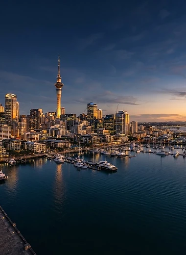 Architectural landmark representing study in New Zealand
