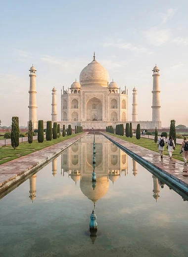 Architectural landmark representing study in India