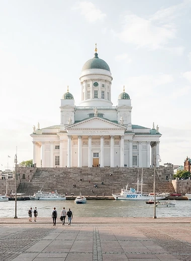 Architectural landmark representing study in Finland