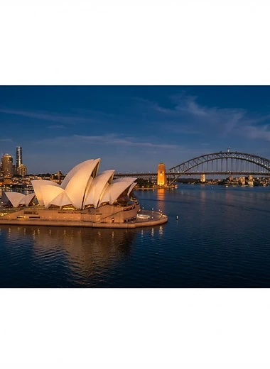 Architectural landmark representing study in Australia