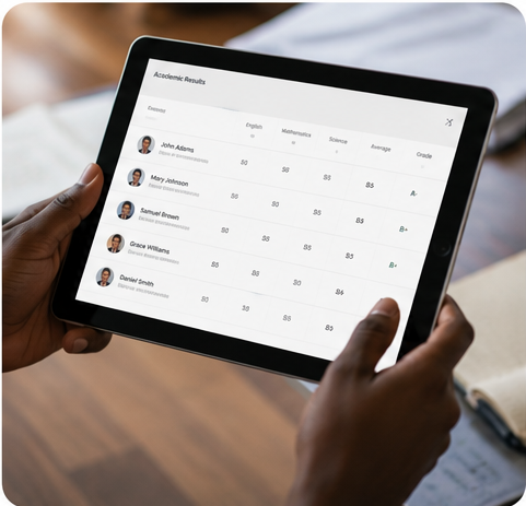 Tablet dashboard view