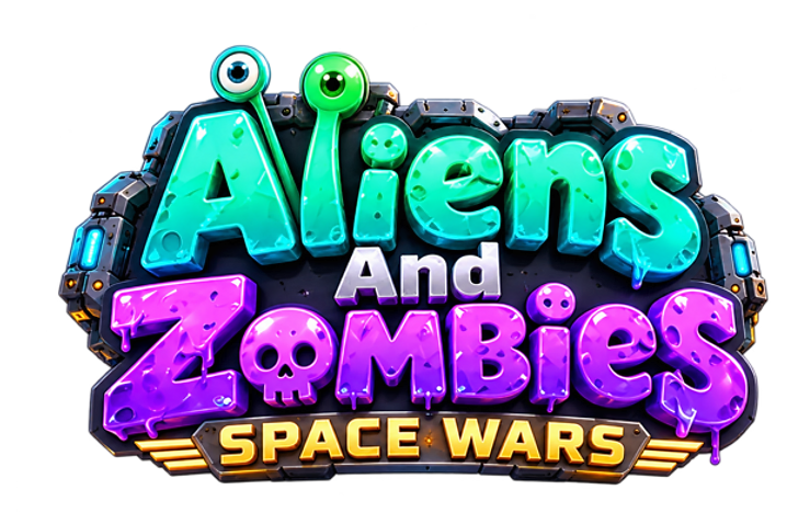 Aliens and Zombies: Space Wars logo