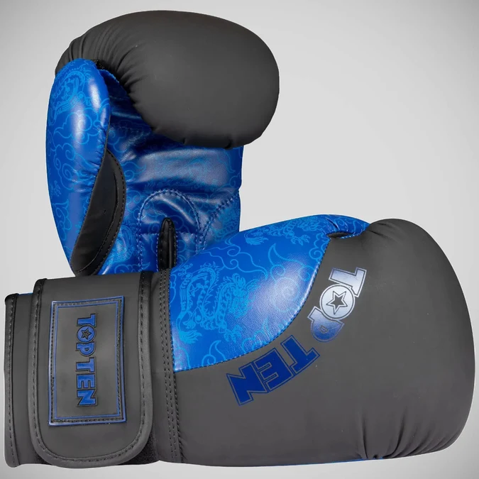 Luvas Top Ten Dragon Preto e Azul