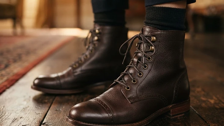Article photos pieds chaussures et talons : L'élégance des bottines à lacets : le secret des pieds sculptés | Pieds d'Or