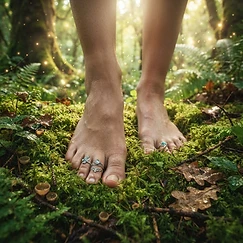 Photos pieds pieds artistiques : Mousse & bagues par Yvana Créa | Pieds d'Or