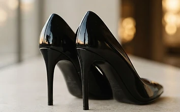 Article photos pieds chaussures et talons : L'élégance du cuir verni : le miroir des pieds | Pieds d'Or