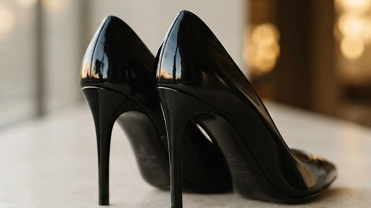 Article photos pieds chaussures et talons : L'élégance du cuir verni : le miroir des pieds | Pieds d'Or
