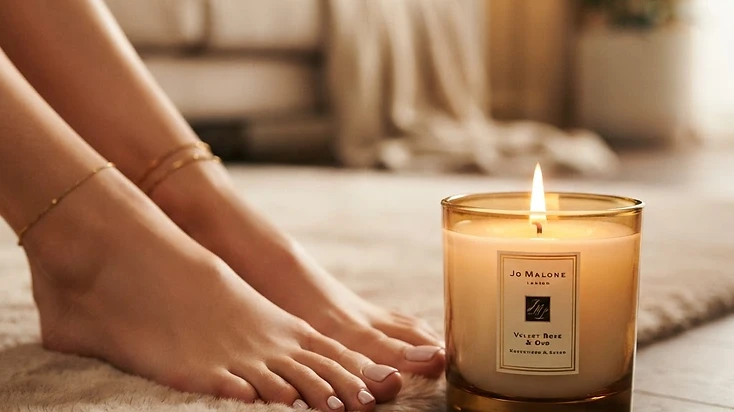 Article photos pieds pieds artistiques : L'élégance des cires parfumées : l'art du soin après-bain | Pieds d'Or