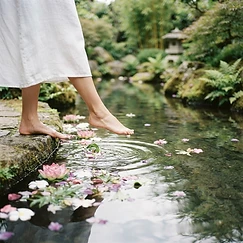 Photos pieds pieds artistiques : Eau & pétales par Yvana Créa | Pieds d'Or