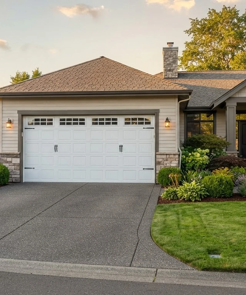 Modern residential garage door in Dayton, Ohio