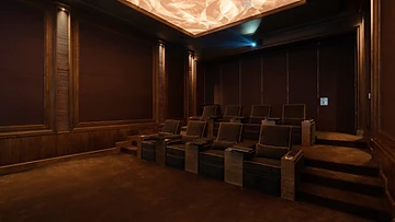 Atelier collection reference — seating arrangement in warm ambient light
