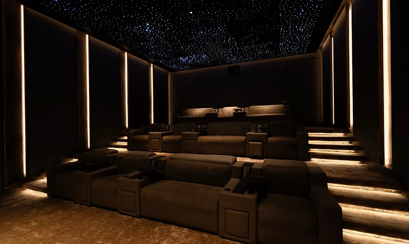 SEATLAB private cinema in low, atmospheric light