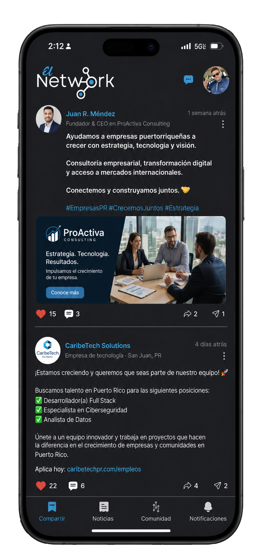 Comunidad — Feed Social