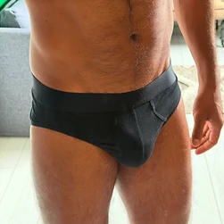 Black cotton briefs