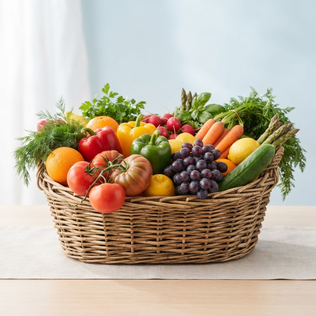 Fresh produce basket