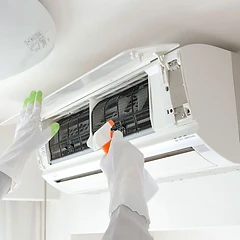 Ductless mini-split air conditioner indoor coil cleaning service