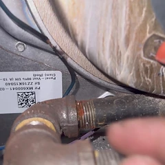 Furnace gas piping connection repair during a heating service call