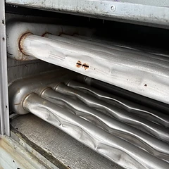 Cracked furnace heat exchanger found during a safety inspection