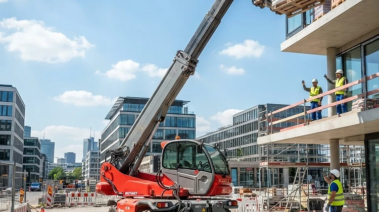Teleskopstapler mieten Düsseldorf: Logistik für Messe & Bau