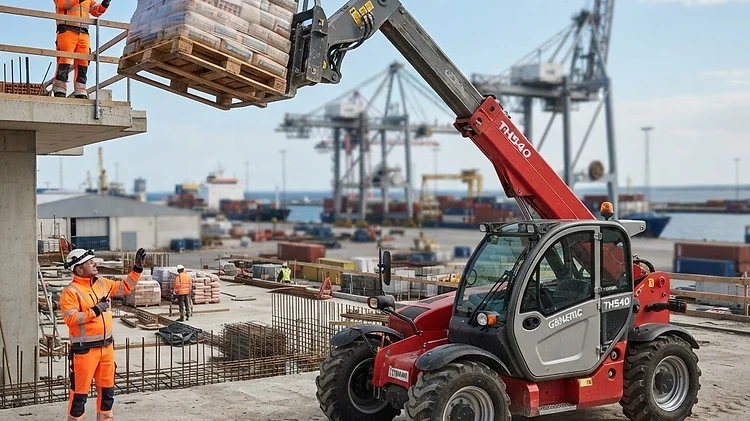 Teleskopstapler mieten Rostock: Logistik für Hafen & Bau