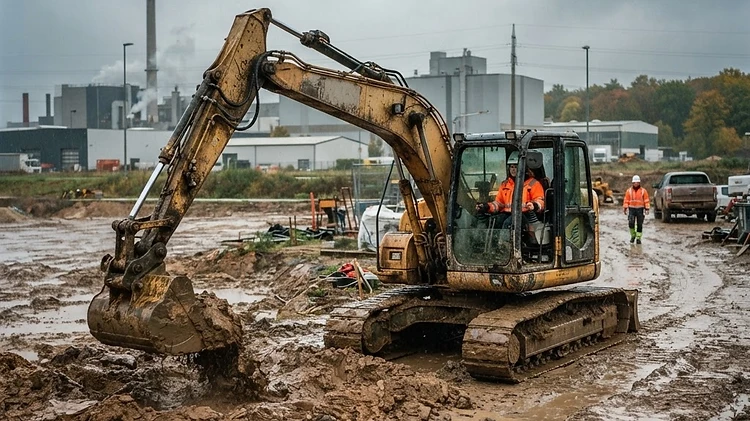 Baumaschinen mieten Halle (Saale): Bagger & Radlader im Herbst