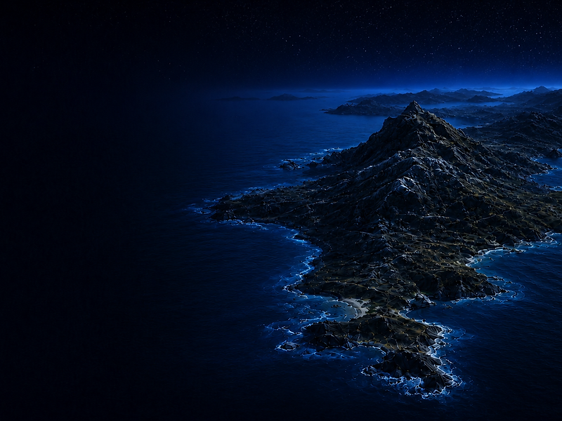 Aerial night island