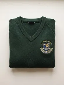 Preloved green school jumper