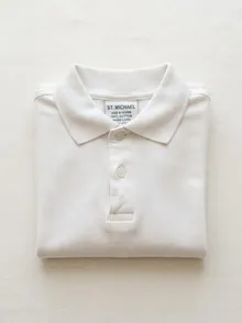 Preloved white school polo shirt